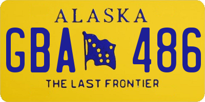 AK license plate GBA486