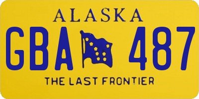 AK license plate GBA487