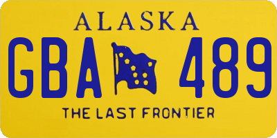 AK license plate GBA489