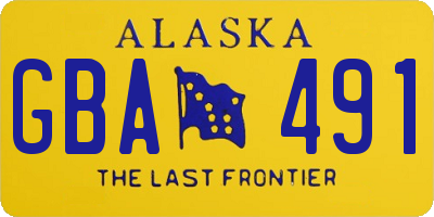 AK license plate GBA491