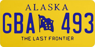 AK license plate GBA493