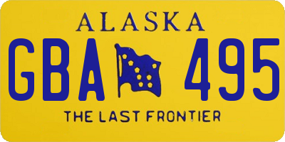 AK license plate GBA495