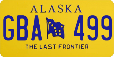 AK license plate GBA499