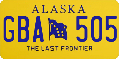 AK license plate GBA505