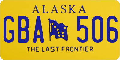 AK license plate GBA506