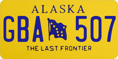 AK license plate GBA507