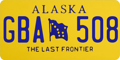 AK license plate GBA508