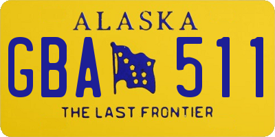 AK license plate GBA511