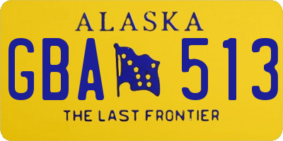 AK license plate GBA513
