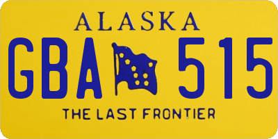 AK license plate GBA515