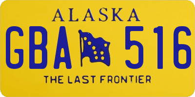 AK license plate GBA516
