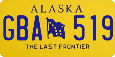 AK license plate GBA519