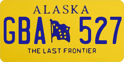 AK license plate GBA527