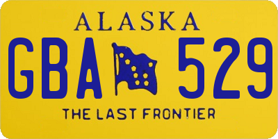 AK license plate GBA529