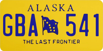 AK license plate GBA541