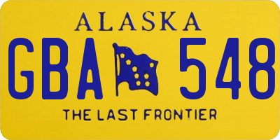 AK license plate GBA548