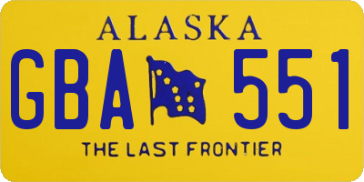AK license plate GBA551