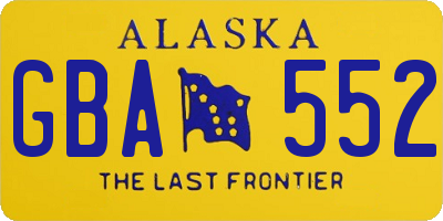 AK license plate GBA552
