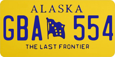 AK license plate GBA554