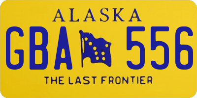 AK license plate GBA556