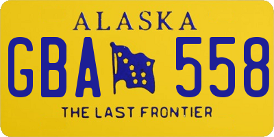 AK license plate GBA558