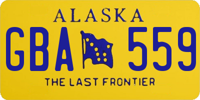AK license plate GBA559