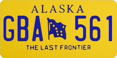 AK license plate GBA561