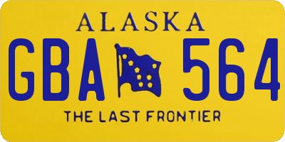 AK license plate GBA564