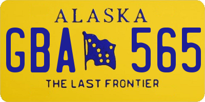 AK license plate GBA565