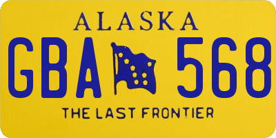 AK license plate GBA568