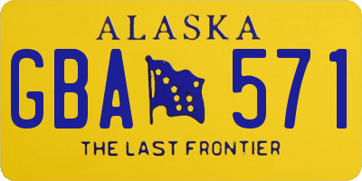 AK license plate GBA571