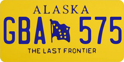 AK license plate GBA575