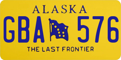 AK license plate GBA576