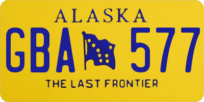 AK license plate GBA577