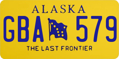 AK license plate GBA579