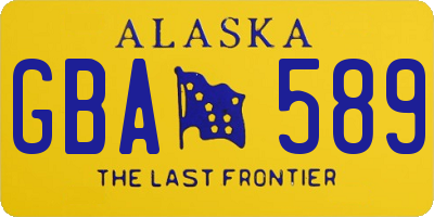 AK license plate GBA589