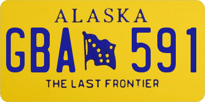 AK license plate GBA591