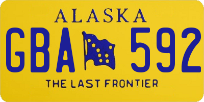 AK license plate GBA592
