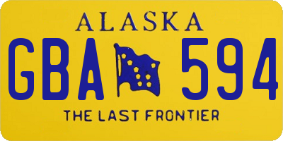 AK license plate GBA594