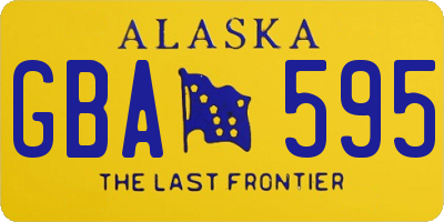 AK license plate GBA595