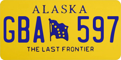 AK license plate GBA597