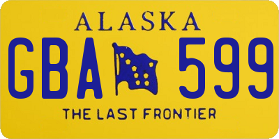 AK license plate GBA599