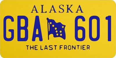 AK license plate GBA601
