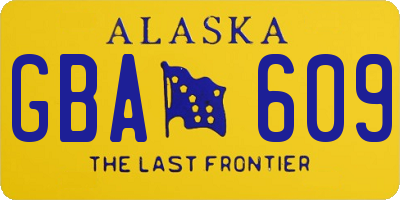 AK license plate GBA609
