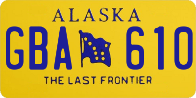 AK license plate GBA610