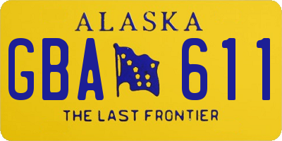 AK license plate GBA611