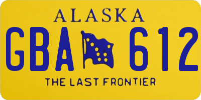 AK license plate GBA612