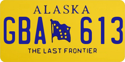 AK license plate GBA613
