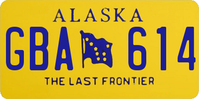AK license plate GBA614