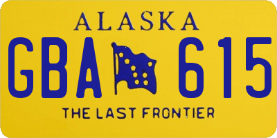 AK license plate GBA615